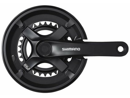 kliky SHIMANO Tourney FC-TX501-L 175mm 46x30 zubů, černé s krytem