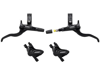 Brzda kotoučová SHIMANO Deore MT420 čtyřpístková p+z (1000+1850 mm) komplet bez kot.(zadní J-kit)