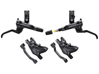 Brzda kotoučová SHIMANO Deore M6100 p+z (800+1600 mm) komplet bez kotoučů, (zadní J-kit) (Barva černá)