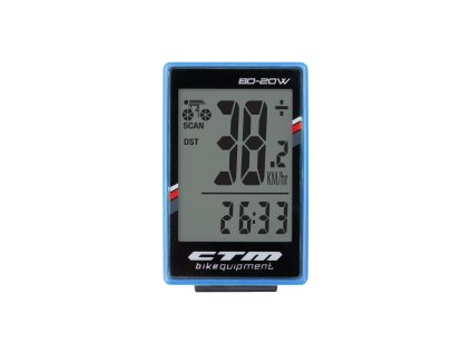 Cyklopočítač CTM BD-20W (Barva modrá)
