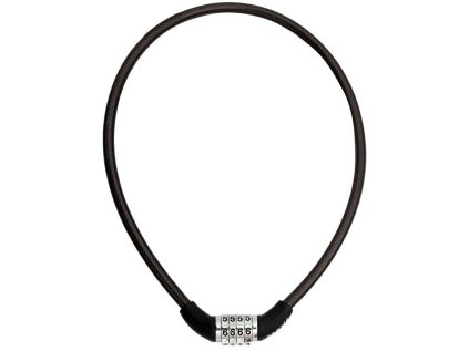 zámek lanko MAX1 650x8 mm černý kódový (Barva černá, Velikost 650)