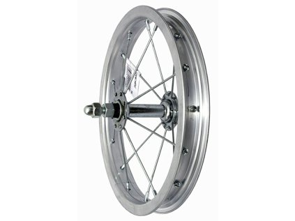 zapletené kolo 12" přední Zinek ocelový náboj (Barva černá, Velikost 12")