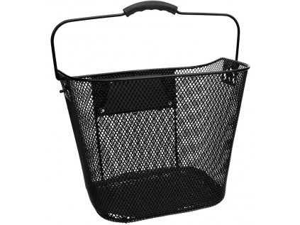 koš přední oválný s klipem a držadlem černý (Barva černá)