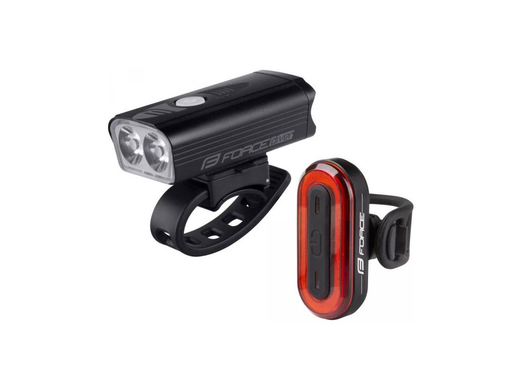 světlo FORCE sada DIVER ARC USB přední+zadní