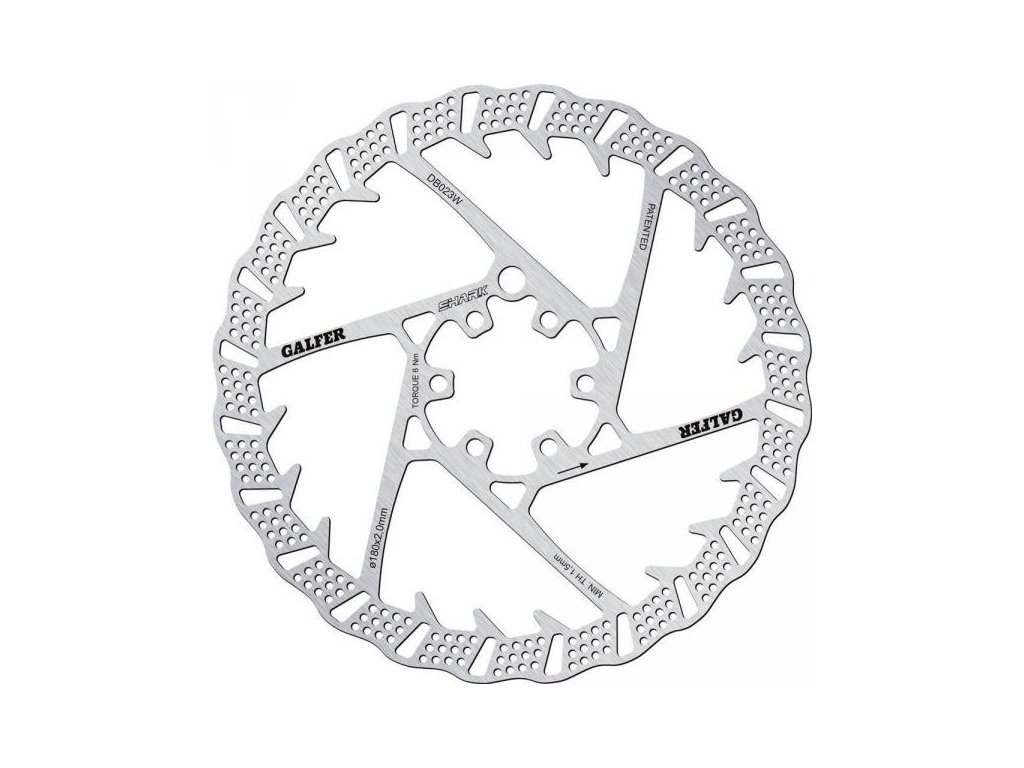 brzdový kotouč Galfer Shark 6děr pro E-bike 180mm