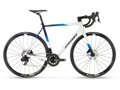 STEVENS Izoard Pro Disc Carrara White Blue (Varianta 54cm)