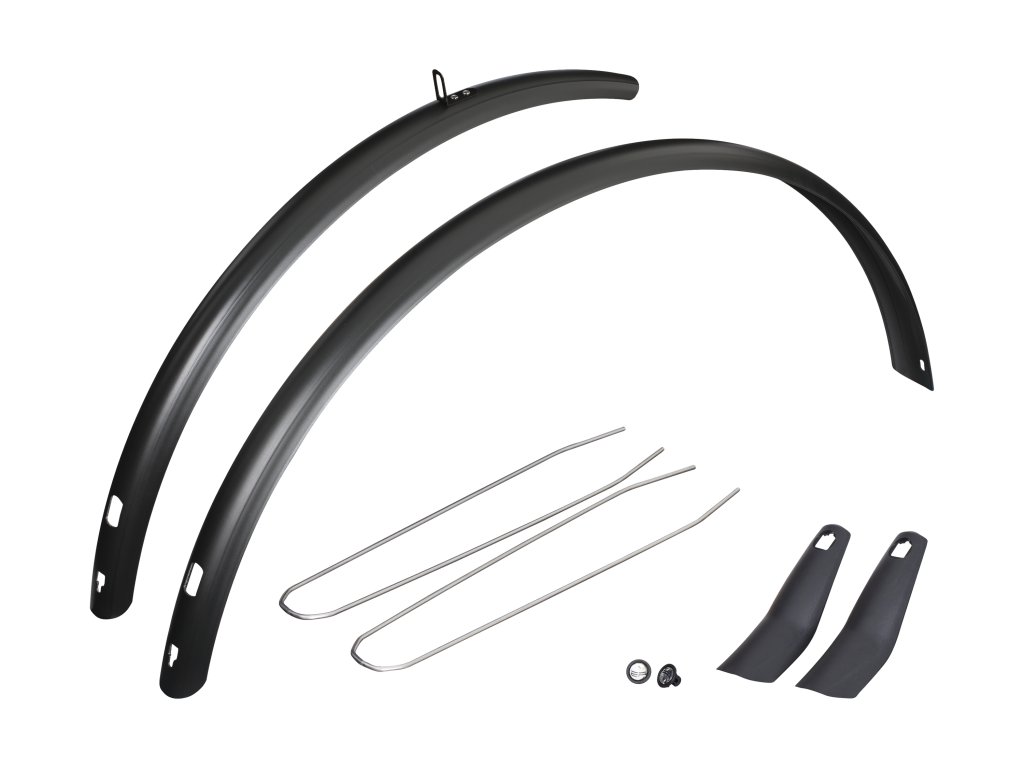 Eurofender Snello 700c Fender Set (SIZE 700c x 46mm, Rear and fork (rigid), COLOR_NAME černá)