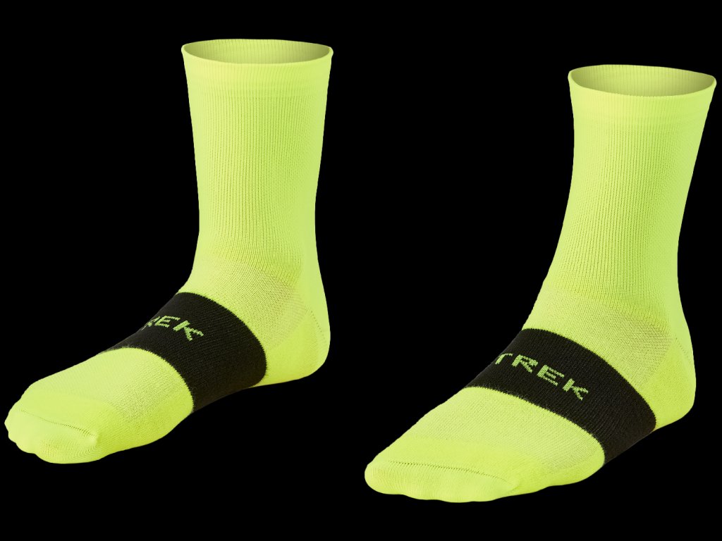 Závodní cyklistické ponožky Trek Quarter (SIZE S, COLOR_NAME Radioactive Yellow)