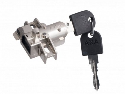 AXA Bosch 2 Downtube Battery Lock & Removeable Key (Barva stříbrná)