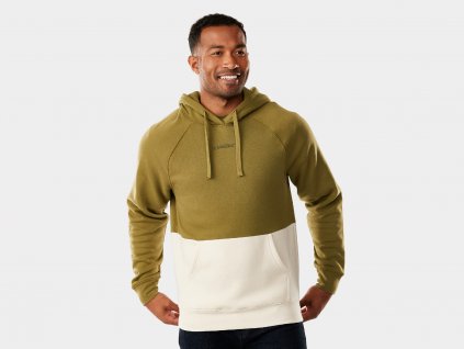 Trek Color Block Logo Unisex Hoodie (Barva Olive/Cream, Velikost S)