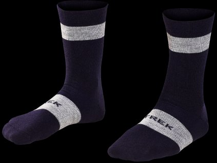 Středně vysoké závodní ponožky Trek z Merino vlny (Barva Deep Dark Blue, Velikost S)