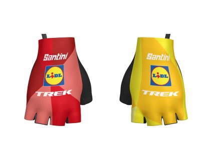 Unisex cyklistické týmové rukavice Santini Lidl-Trek