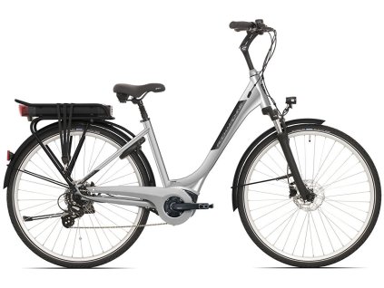 ROCK MACHINE CityRide e400 Bosch gloss silver, vel. M PŘEDOBJEDNÁVKA