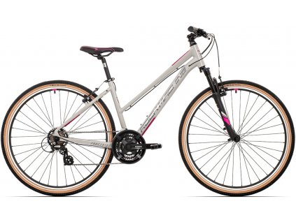 ROCK MACHINE CrossRide 100 lady gloss light grey/dark grey/New pink, vel. L PŘEDOBJEDNÁVKA