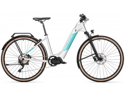 ROCK MACHINE CrossRide INT e400 lady touring bílá/mentolová, vel. S Dostupnost jaro 2022