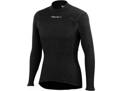 spodni triko s dlouhym rukavem castelli flanders warm black xs