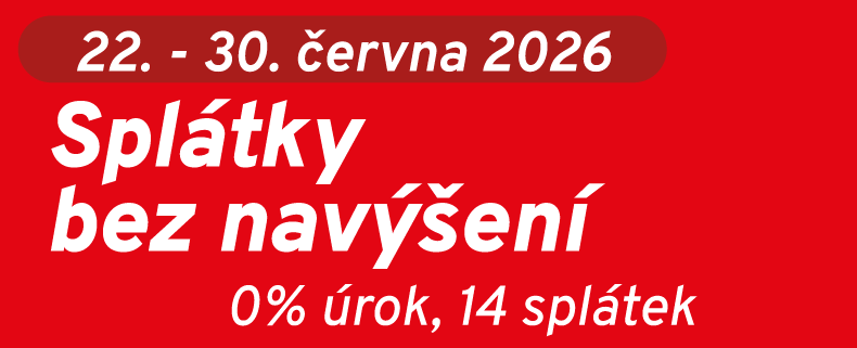 22.- 30.6.2026 - Splátky bez navýšení na eshopu!