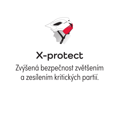 X-protect - Zvýšená bezpečnost zvětšením a zesílením kritických partií.