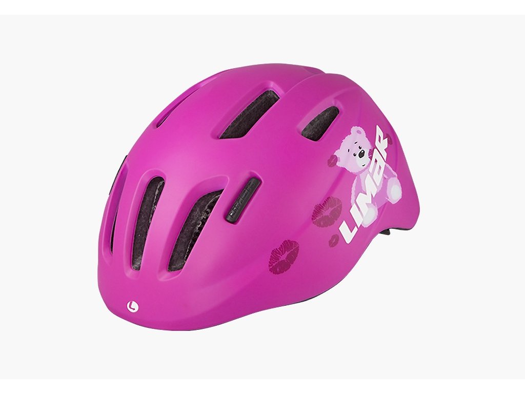 Limar 224 Superlight 2019 detska helma na kolo(Pink Teddy) (Velikost 46—52)_bikemax.cz