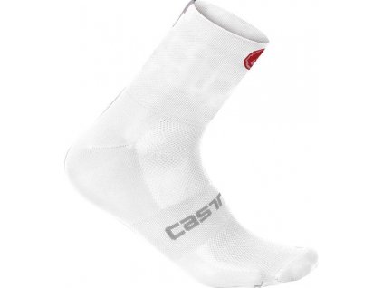 Castelli ponožky Quattro 9 cm (white) (Velikost XXL)
