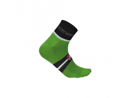 Castelli ponožky Velocissimo 6 cm - Green/Black (Velikost XXL)