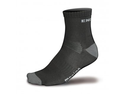 Endura BaaBaa Merino ponožky (černé) E0035 - dva páry (Velikost L/XL)