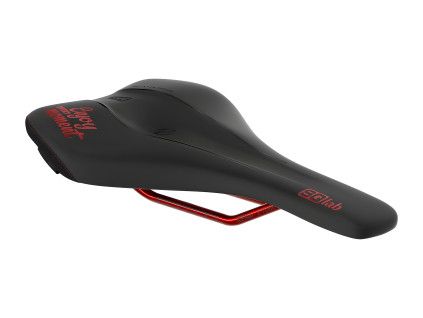 Sedlo SQlab 611 Ergowave active 2.1 ltd. Enjoy v černo-červeném provedení, systém active 2.1