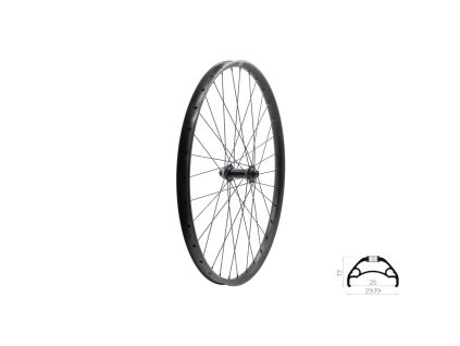 KLS zapletené kolo přední 28/29" ASESINO disc (šířka 25 mm) (Rozměry osy 15x110 mm, Uchycení kotouče Center Lock)