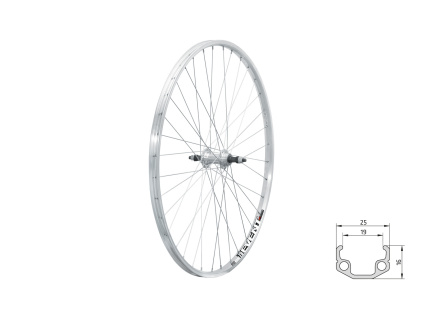 Zapletene koleso zadne KLS EVENT R, 28, silver