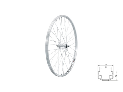 Zapletene koleso predne KLS EVENT F 26 silver