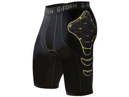 Šortky s vložkou s chrániči kyčlí G-Form Pro-B Bike Compression Shorts Black/Yellow AD