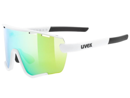 Brýle UVEX SportStyle 236 White mat / mirror Green (CAT. 2) + Clear (CAT. 0) AD