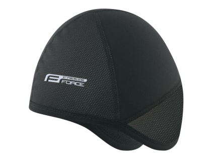 Cyklo čepice pod přilbu FORCE FREEZE zimní black S/M AD