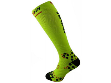 Podkolenky kompresní HAVEN Silver 2 yellow/black  AD