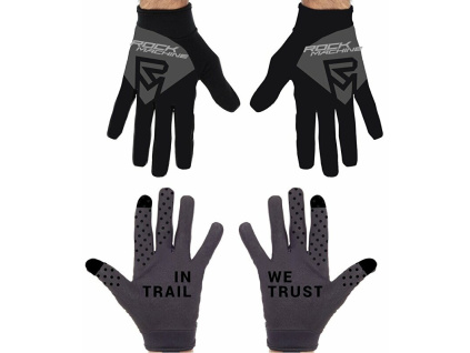 Cyklo rukavice RM Race black gray  AD