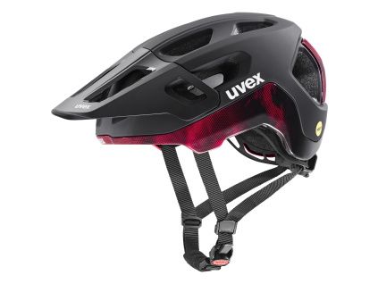 Uvex helma React MIPS (black-ruby)