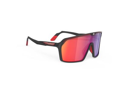 rudy project spinshield black matte mirrored multilaser red hdr triathlon front 01