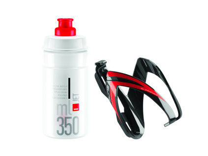 Elite Kit Ceo dětský košík + láhev 350 ml (černá/červená)