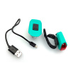 Tyrkysová nabíjecí světlo na kolo přední + zadní KSS Vega