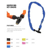 7386 1 retezovy zamek na kolo kryptonite keeper 465 key chain 4x65cm