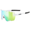 Brýle UVEX SportStyle 236 White mat / mirror Green (CAT. 2) + Clear (CAT. 0) AD