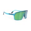 rudy project spinshield crystal azur mirrored multilaser green triathlon front 01