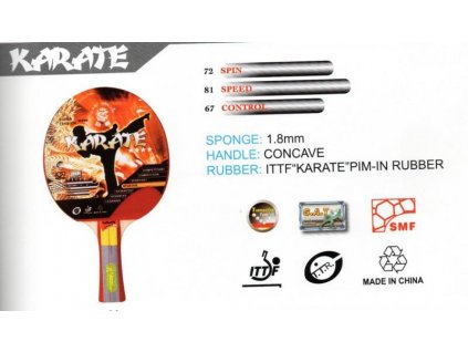 Pálka na stolní tenis ITTF KARATE 4 STARS GIANT DRAGON