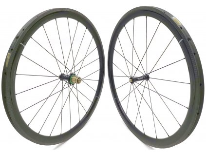 1078g Karbonová zapletená kola PANCHOWHEELS RUSH 38 Tubular, 26mm, Extralite SP