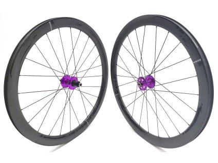 1395g PANCHOWHEELS RUSH 45 GSF karbonová plášťová disková zapletená kola, Sapim CX Ray