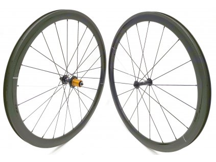 1415g Karbonová zapletená kola PANCHOWHEELS PW 38 clincher plášťová