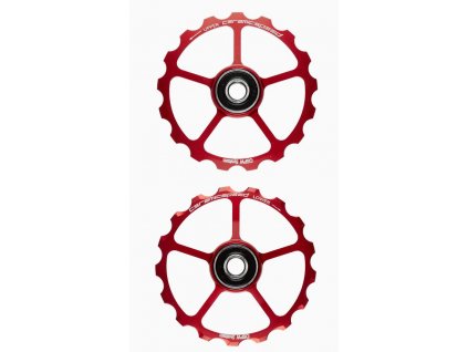 8571 kladky ceramicspeed oversized pulley wheels 17 17 zubu cervene 86g