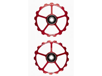 8571 kladky ceramicspeed oversized pulley wheels 17 17 zubu cervene 86g