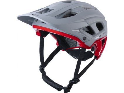KENNY prilba SCRAMBLER šedá/červená (L/XL)