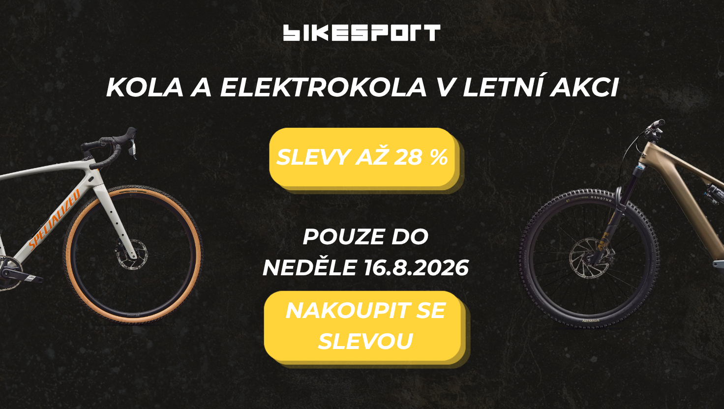 Akční sleva na kola a elektrokola až 28%!